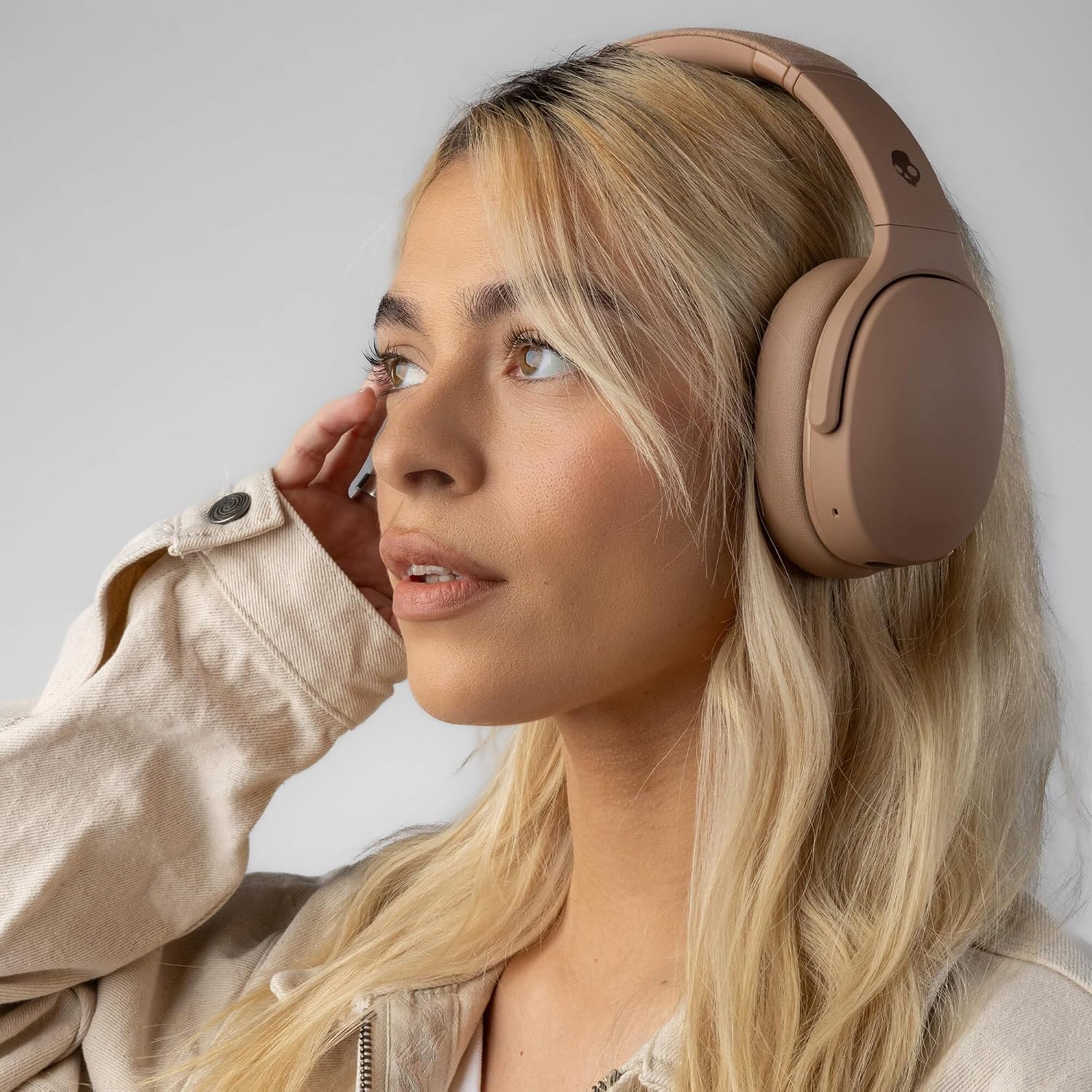 Skullcandy Crusher Evo Wireless Multi-Sensory Bass Headphones - Primer | Bluetooth. Noise Isolating Over-Ear Fit. 40 Hours Battery. Microphone. Working Out. Gym. Travel. Studying. Music