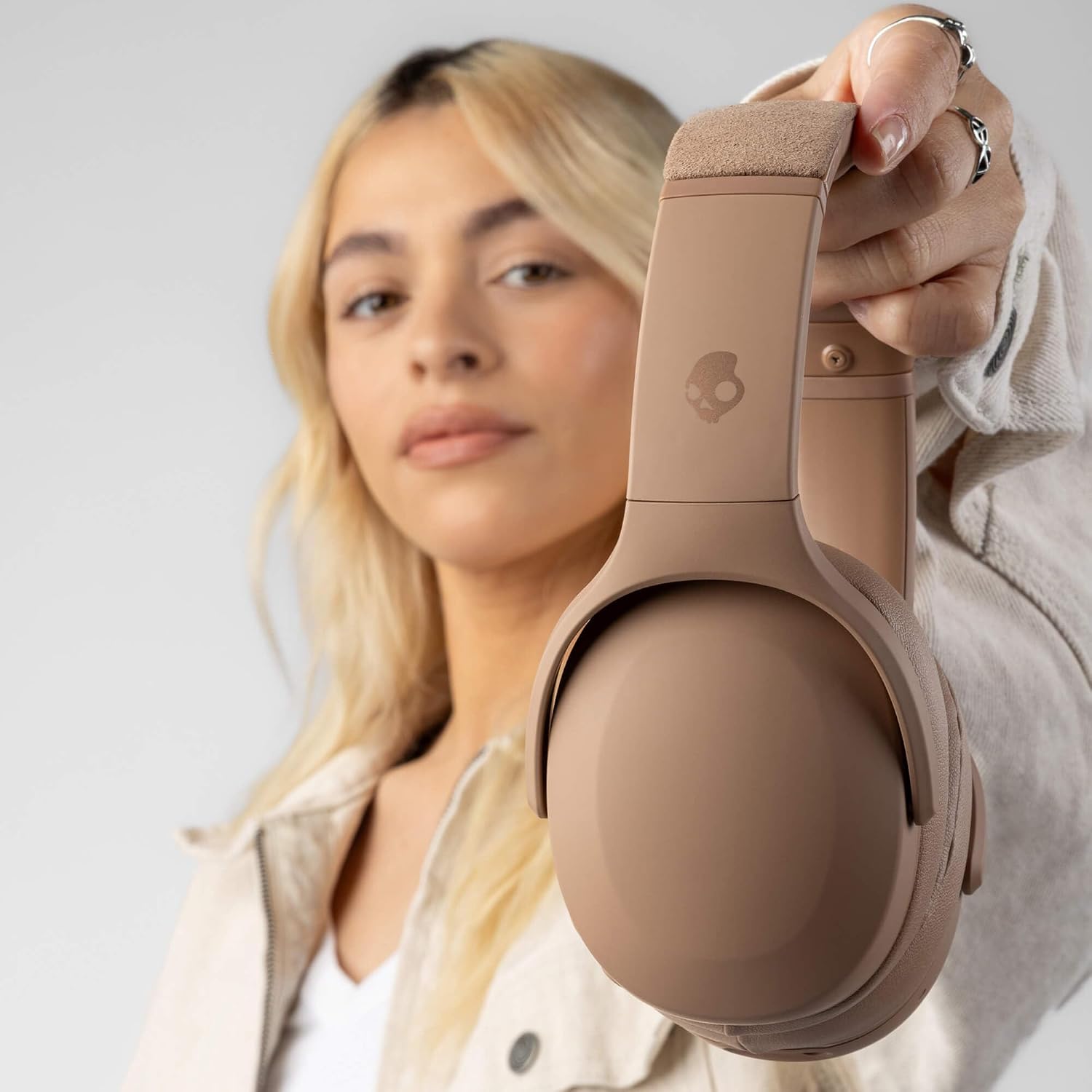 Skullcandy Crusher Evo Wireless Multi-Sensory Bass Headphones - Primer | Bluetooth. Noise Isolating Over-Ear Fit. 40 Hours Battery. Microphone. Working Out. Gym. Travel. Studying. Music