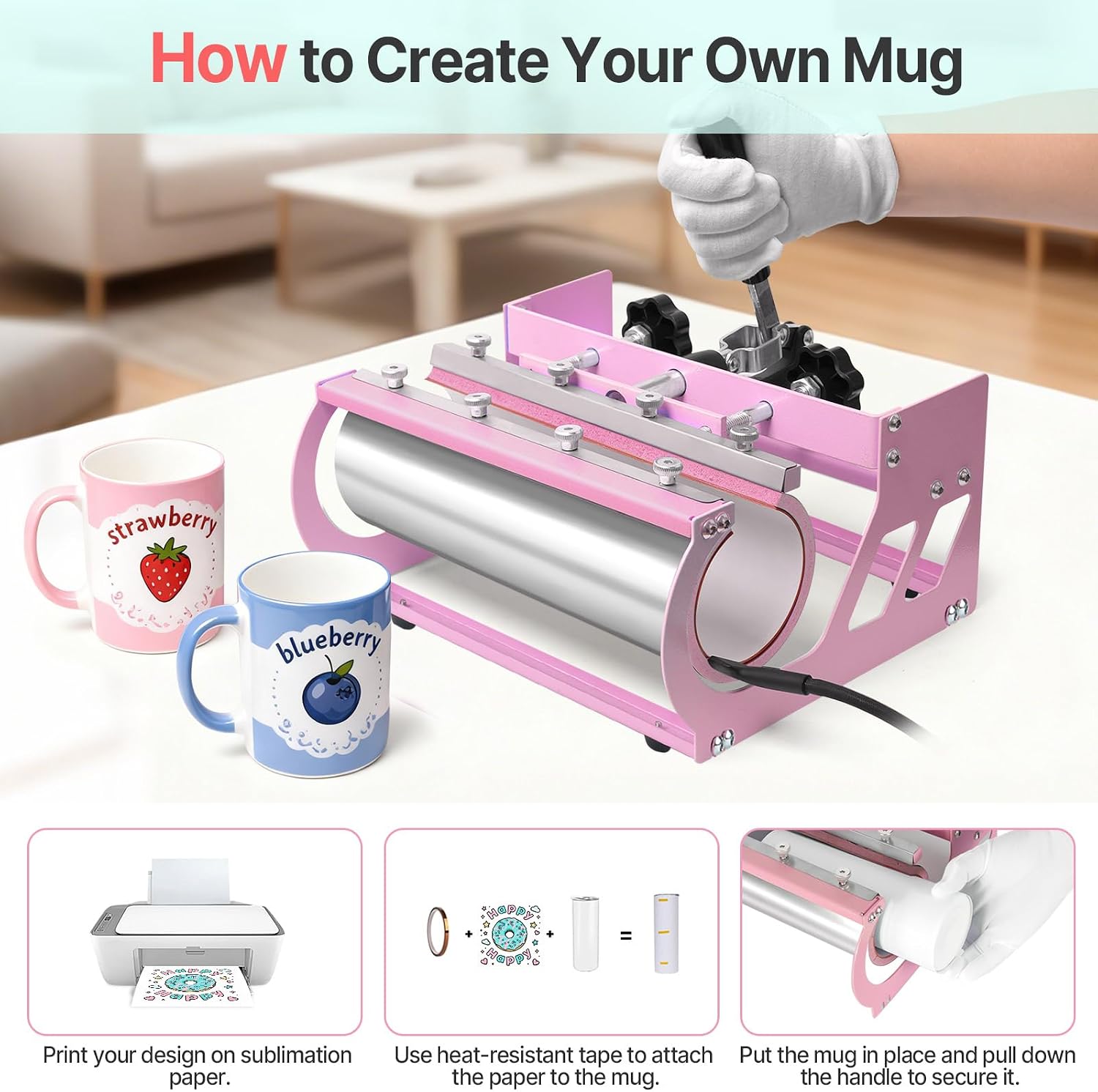 Slendor 12x15 Inch 5 in 1 Swing Away Heat Press Machine for T Shirts | For DIY Creators & Small Businesses. Create Custom T-Shirts. 30oz Tumblers. Hats. Plates & Gifts with Even Heat & Pressure