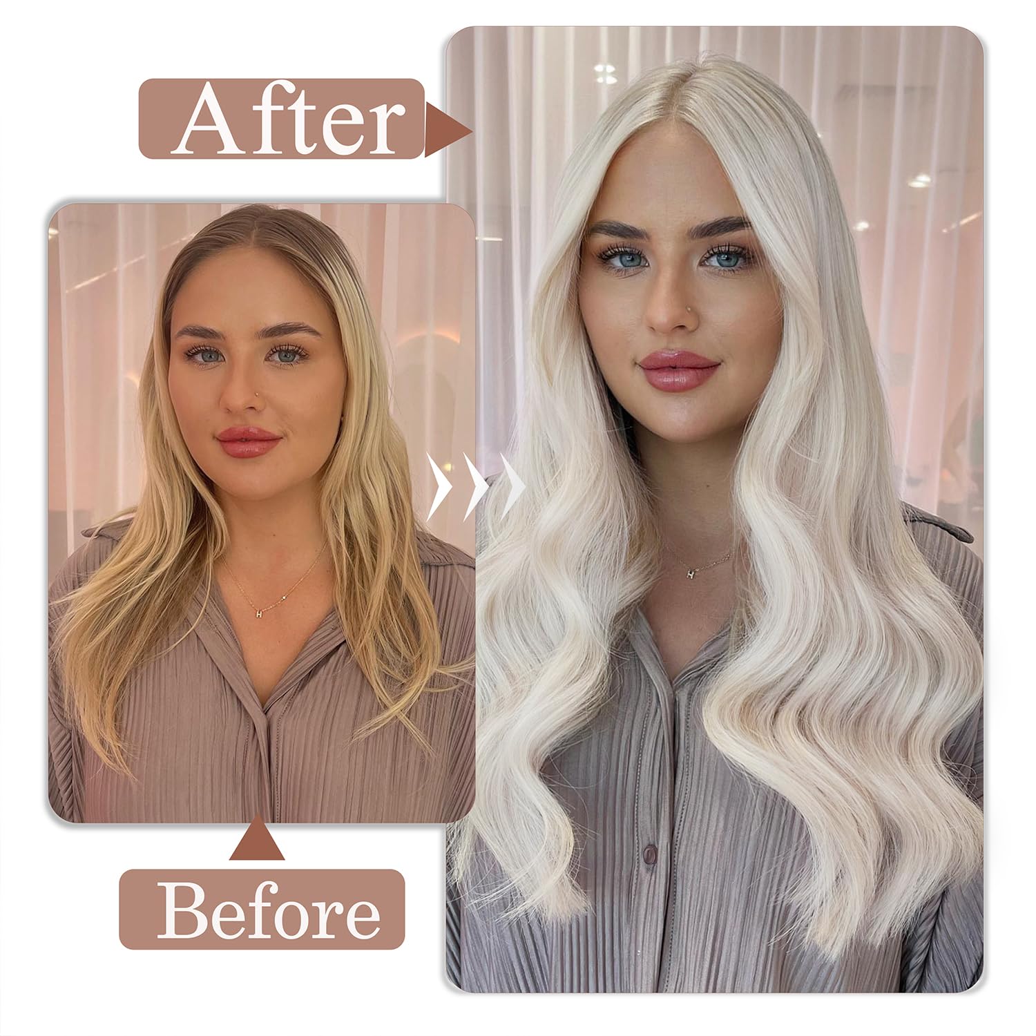 Clip in Hair Extensions Platinum Blonde Remy Hair Clip ins 22 Inch Clip in | Hair Extensions Real Human Hair 7pcs Straight Silky Human Hair Extensions Clip ins for Women 120g Add Volume Soft Silky
