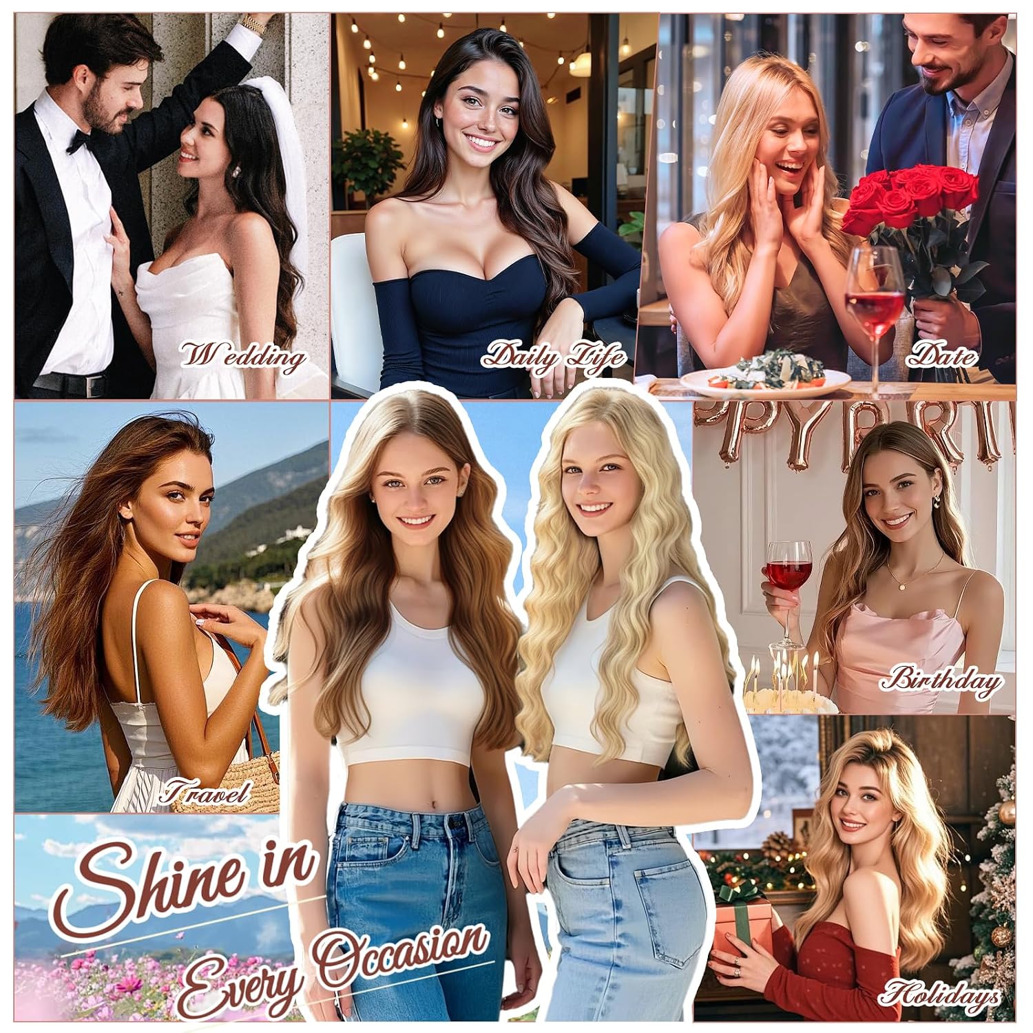 Clip in Hair Extensions Platinum Blonde Remy Hair Clip ins 22 Inch Clip in | Hair Extensions Real Human Hair 7pcs Straight Silky Human Hair Extensions Clip ins for Women 120g Add Volume Soft Silky