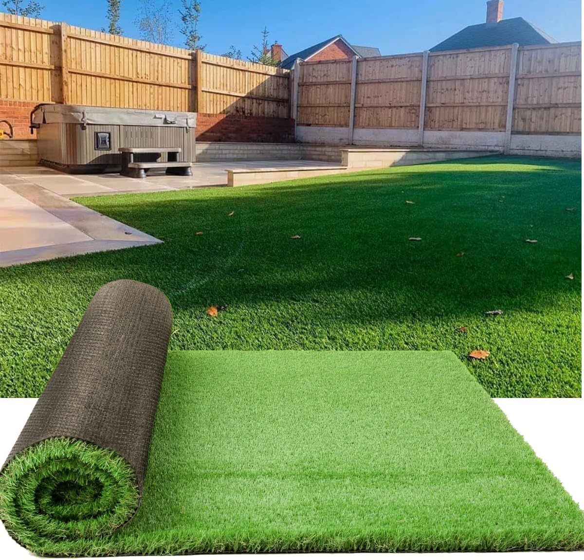 Petgrow Luxurious Artificial Grass 1.77 Inch Ultrathick Turf 7 X 15 Feet | SGS Report.Custom Size .With Drainage Holes Indoor Outdoor Dog Pee Fake Faux Grass.Garden Landscape Patio Synthetic Grass Rug