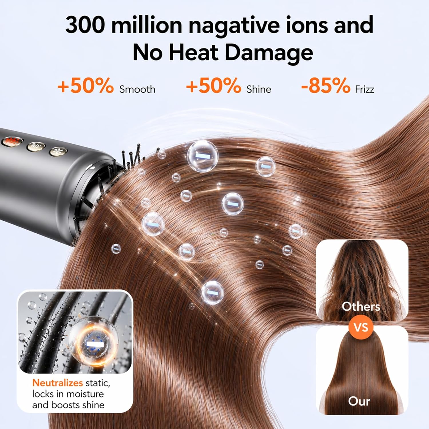 Bopcal Hot Air Styler Wrap. Multi Hair Styler Dryer Brush. 110.000 RPM Fast Drying Hair Dryer Brush with Auto Curling. No Heat Damage Ionic Styler for Curl. Straighten & Volume