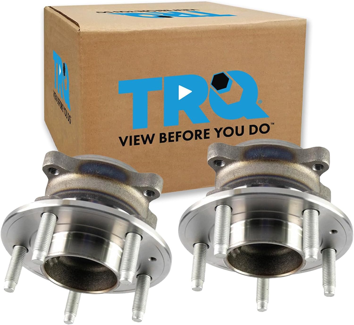 TRQ 2 Piece Rear Wheel Bearing & Hub Assembly Set with ABS Sensor | For 2014-2017 Buick Verano 2014-2015 Chevrolet Cruze 2013-2015 Volt