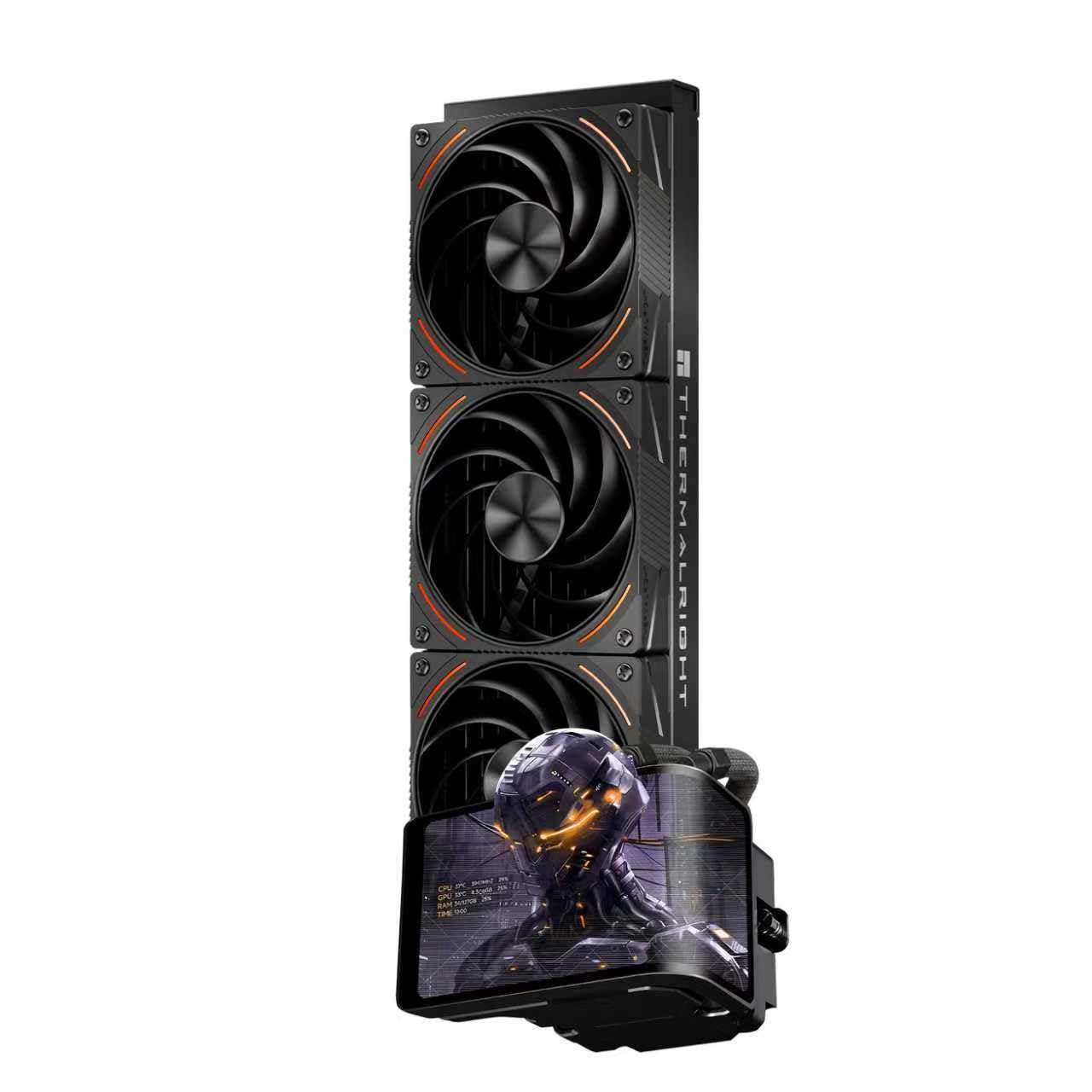Thermalright Wonder Vision 360 Turbo ARGB Black AIO CPU Cooling. CPU Water Cooler System. 6.67 Inch Curved Screen with 2400x1080 Resolution. for AM4/AM5. LGA1851/1700. 7