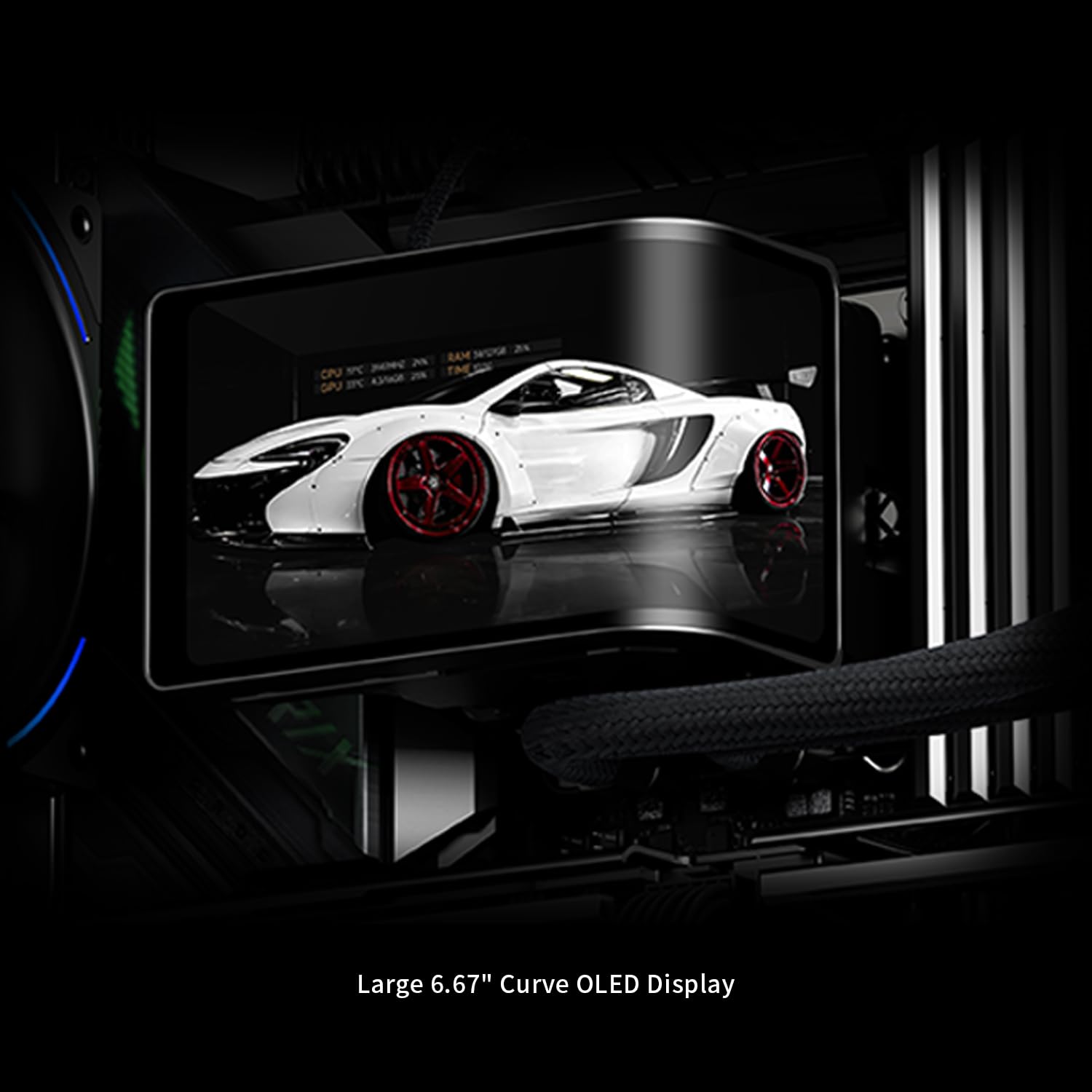 Thermalright Wonder Vision 360 Turbo ARGB Black AIO CPU Cooling. CPU Water Cooler System. 6.67 Inch Curved Screen with 2400x1080 Resolution. for AM4/AM5. LGA1851/1700. 7