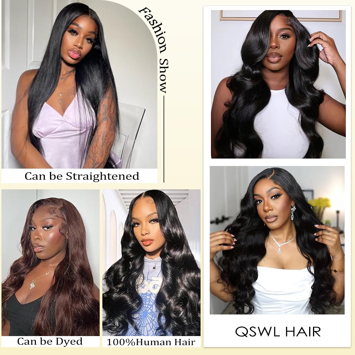 QSWL 14A Body Wave Bundles Human Hair 20 20 20 Inch Brazilian Virgin Hair | Smooth Hair. Reusable Hair with Minimal Shedding. Perfect for Custom Coloring. Quick Weaves and Everyday Styling. Fuller Ends