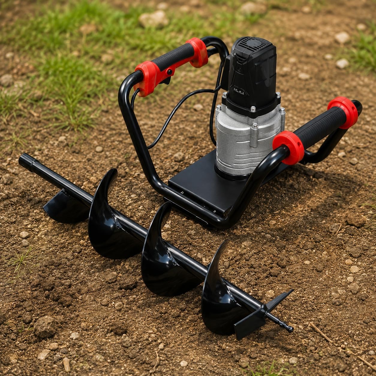 XtremepowerUS 1500W Electric Post Hole Digger Earth Auger Dig Hole Fence Post Hole Digging. Tree Planting with 6 Digging Auger Bit Set. 3/4 Shaft