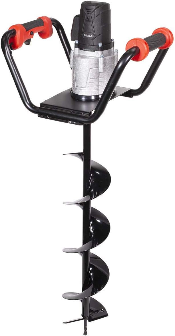 XtremepowerUS 1500W Electric Post Hole Digger Earth Auger Dig Hole Fence Post Hole Digging. Tree Planting with 6 Digging Auger Bit Set. 3/4 Shaft