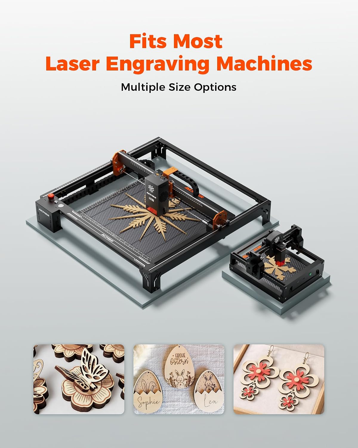 ACMER Honeycomb Laser Bed with Aluminum Plate. 500x500mm Cutting Table | Durable Reusable Cutting Surface for Laser Engravers. Reduce Scorch Marks for Crafts. Signs. Models. and Small-Batch Projects