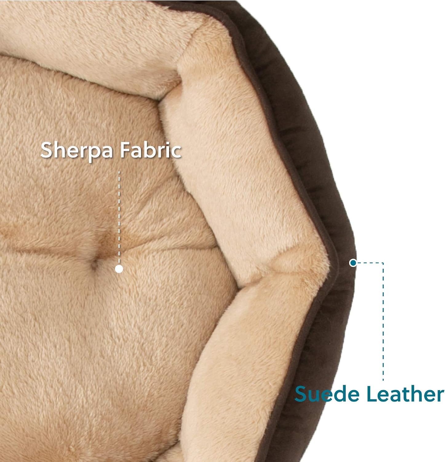 Bedsure Small Dog Bed Washable.Round Cat Beds for Indoor Cats.20in Brown | Soft Plush Pet Bed.Dog Beds for Small Dogs for Puppy and Kittens.Anti-Slip Bottom.Easy to Clean