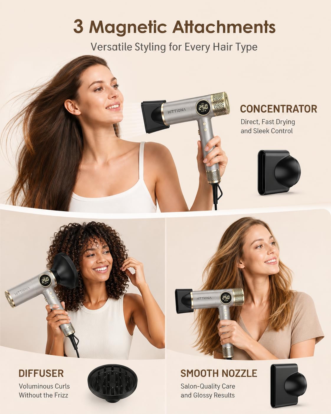 HITTIONA Travel Hair Dryer