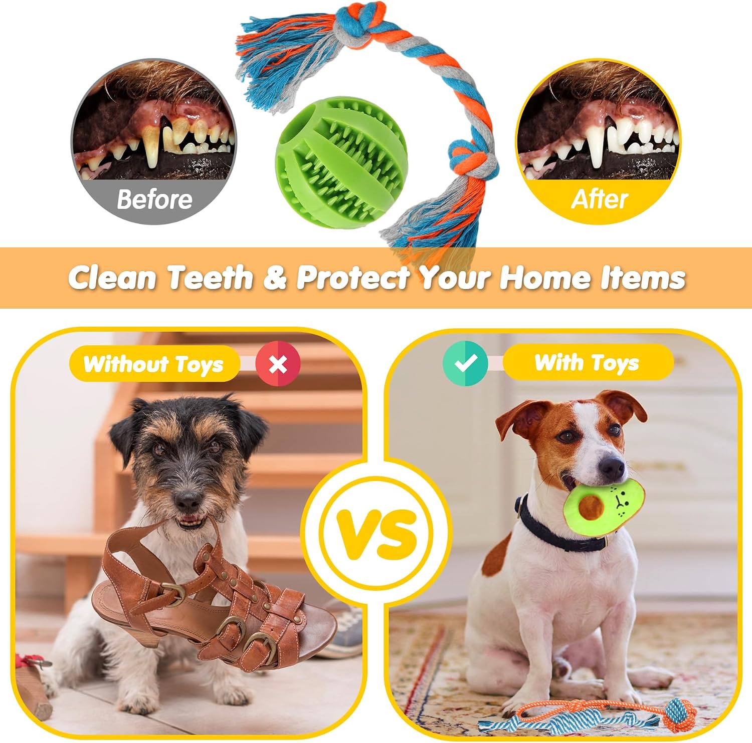 Zeaxuie 25 Pack Luxury Dog Chew Toys for Puppy. Dog Toys with Ropes. Treat Ball and Squeaky Puppy Toys for Teething Small Dogs