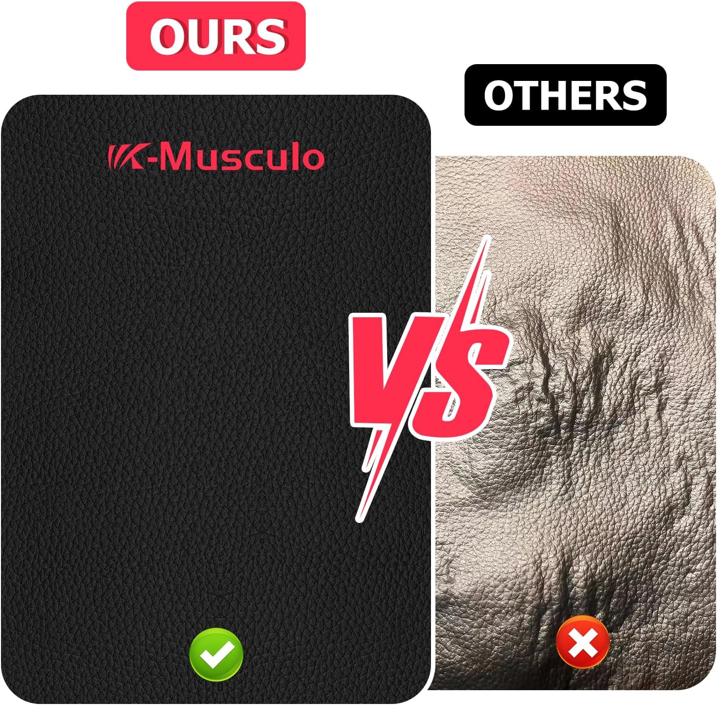 K-Musculo Vinyl Fabric. Marine Faux Leather Upholstery. for Upholstery Crafts. DIY Sewings. Sofa. Handbag. Earrings. Packed in Rolls.No creases (Black 54'' X 180'' inch 5Yd)