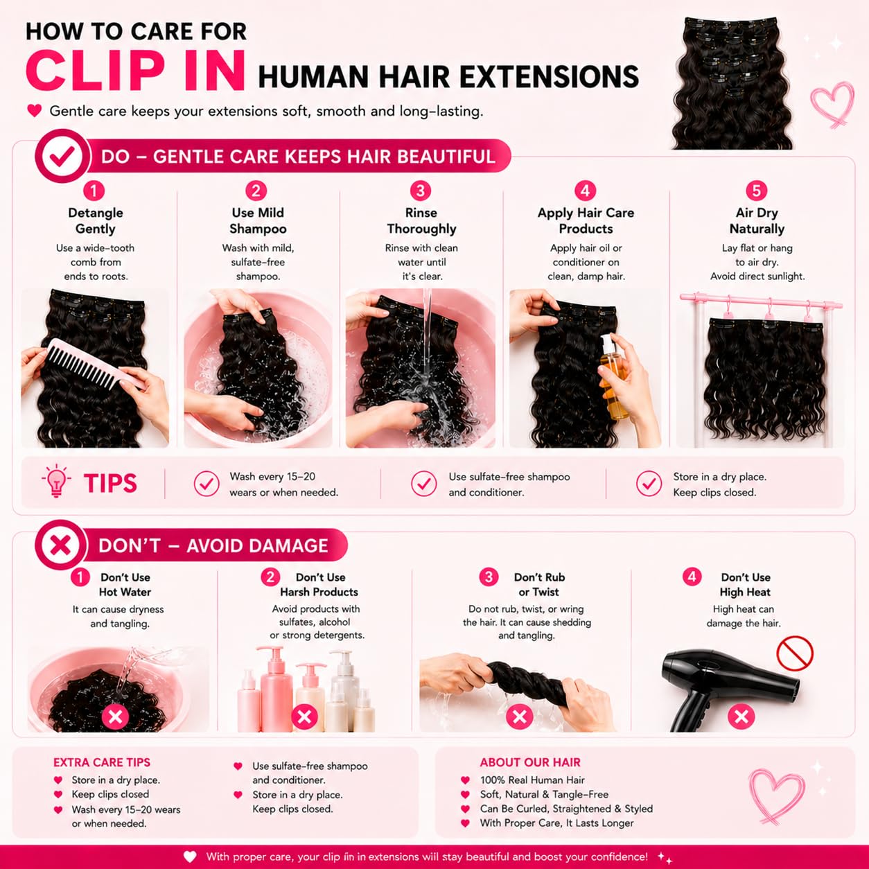 Lashey Invisi Edge Clip in Hair Extensions. 7pcs 110g 22 Inch Natural Black Seamless Clip in Hair Extensions Human Hair Kinky Straight Real Remy Human Hair