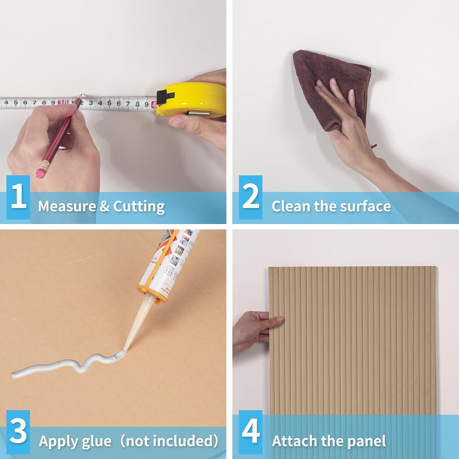 Art3d Roll-Flat Beaded Wood Slat Wall Panel. 2-Pack. 94.5 x 23.6 in. Raw | Flexible. Durable. Crack Resistant. Glue on. Easy to Install. for New Home Buyer. Future Mover to Upgrade Office. Living Room