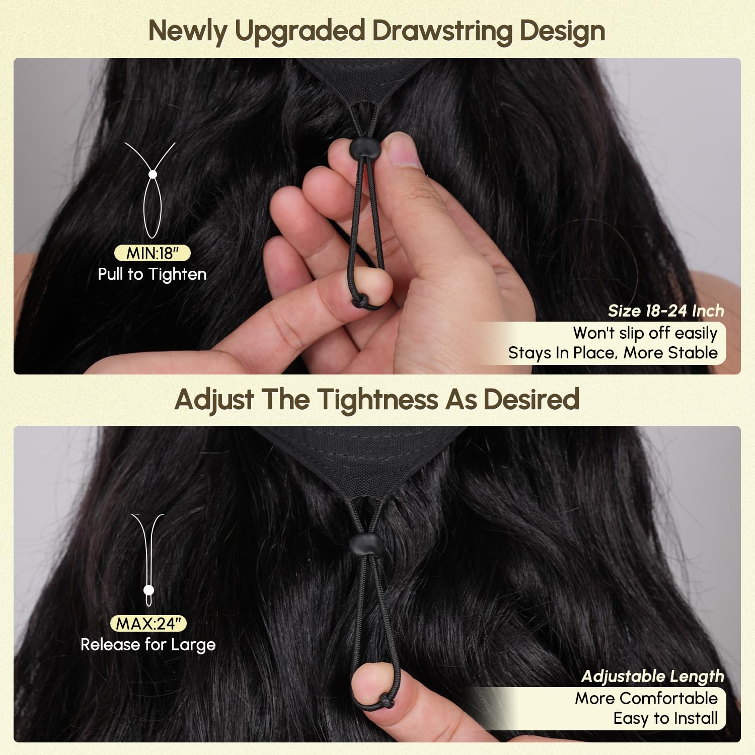 Omeself V Part Wigs Human Hair Body Wave Upgrade Glueless Human Hair 22Inch | Glueless V Part Wigs Human Hair Body Wave 200 Density Upgrade No Glue No Leave Out. Beginner Friendly Wear and Go Wig.