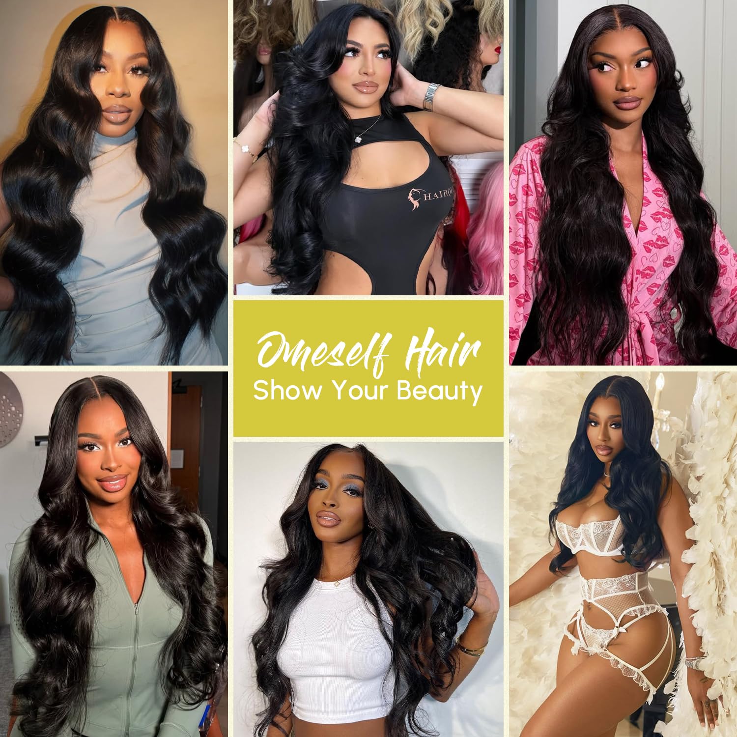 Omeself V Part Wigs Human Hair Body Wave Upgrade Glueless Human Hair 22Inch | Glueless V Part Wigs Human Hair Body Wave 200 Density Upgrade No Glue No Leave Out. Beginner Friendly Wear and Go Wig.