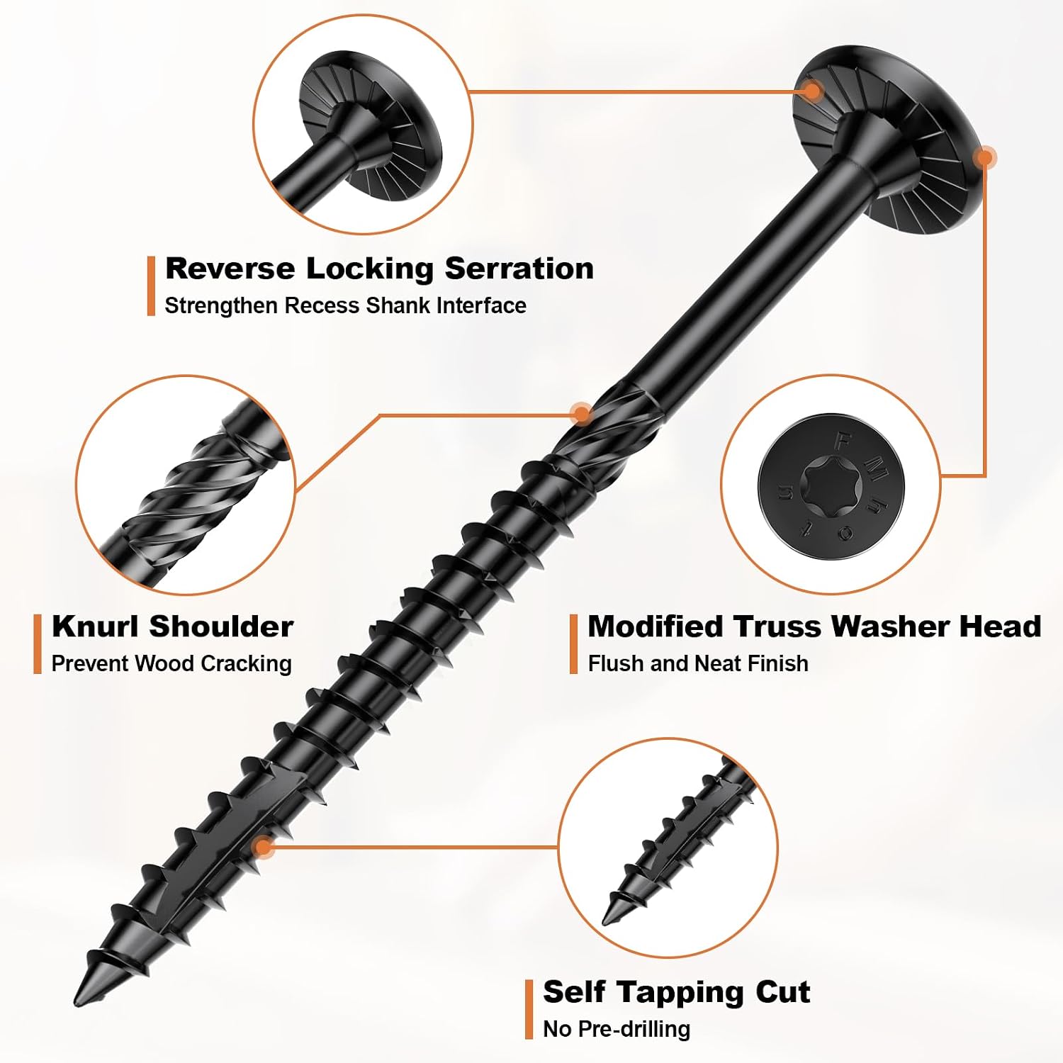 #14 Wood Screws Assortment Kit. 480Pcs Star Drive Decking Wood Screws. Rust Resistant Timber Screws for Timber/Log/Landscaping(2-7/8. 3. 4. 4-1/2. 5. 6. 8)