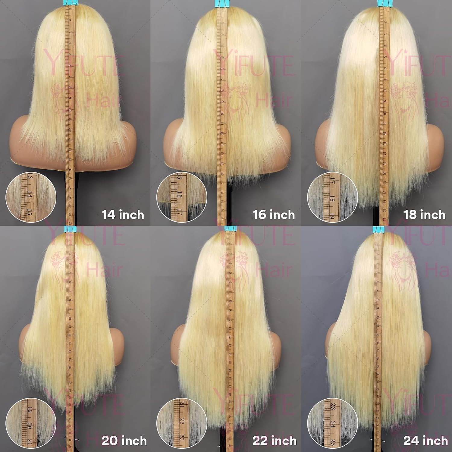 Yifute 613 Lace Front Wig Human Hair 13x6 Blonde Lace Front Wigs for Women 150% Density 10A 613 Transparent Lace Straight HD Frontal Wig Pre Plucked With Baby Hair (24Inch)