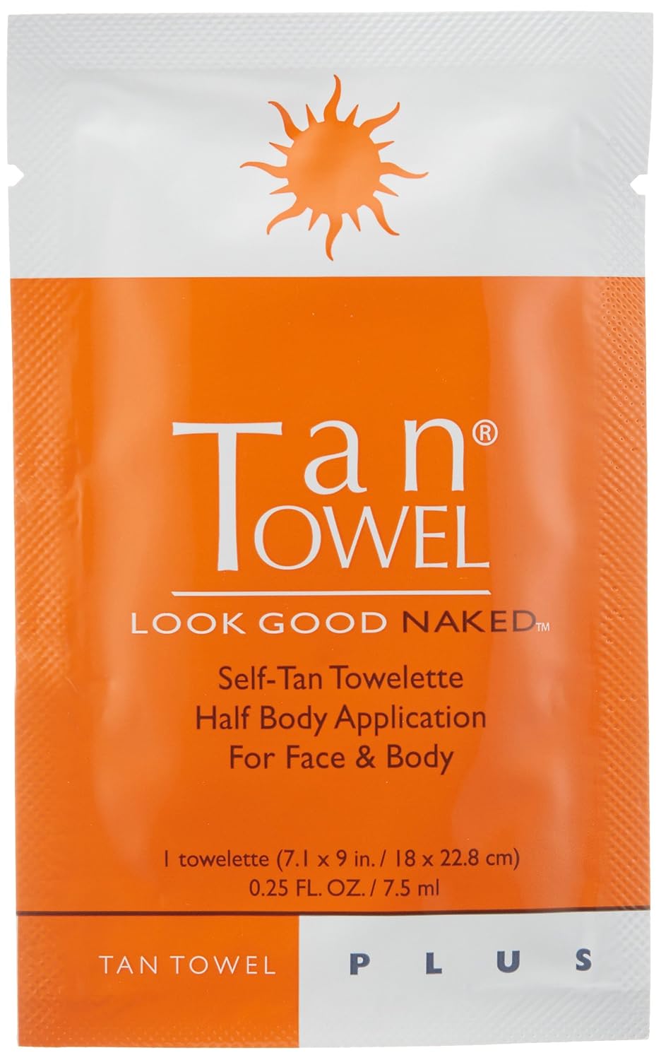 Tan Towel Half Body Plus Self-Tan Towelettes 50 Pack