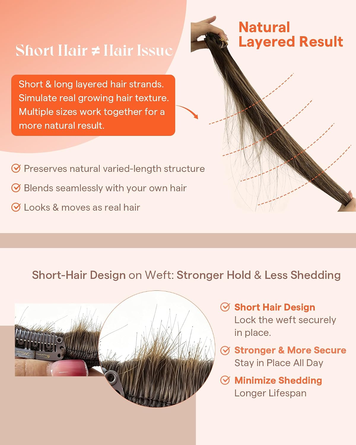 Sunny Hair Clip in Hair Extensions Real Human Hair Dark Brown 24inch 150g | Remy Hair Extensions Clip in Human Hair Brown Create Natural Long Hair with Fuller Ends and Volume Boost Seekers