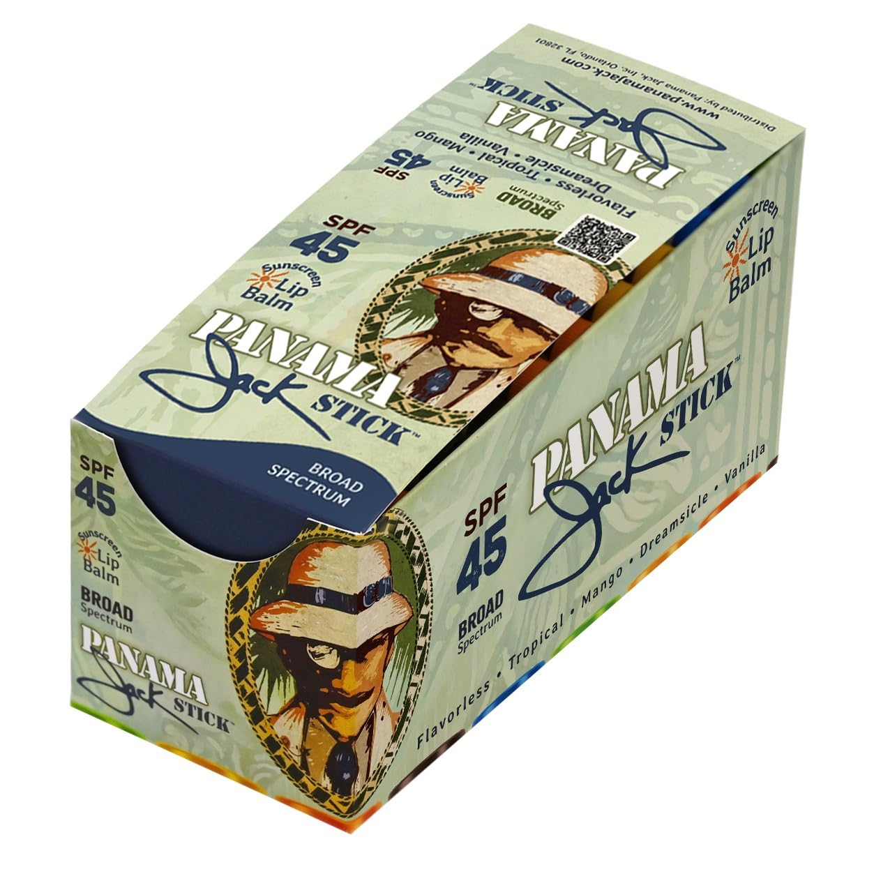 Panama Jack SPF 45 Lip Balm - Broad Spectrum UVA-UVB Sunscreen Protection. Prevents & Soothes Dry. Chapped Lips (Multi-flavored. Pack of 50)