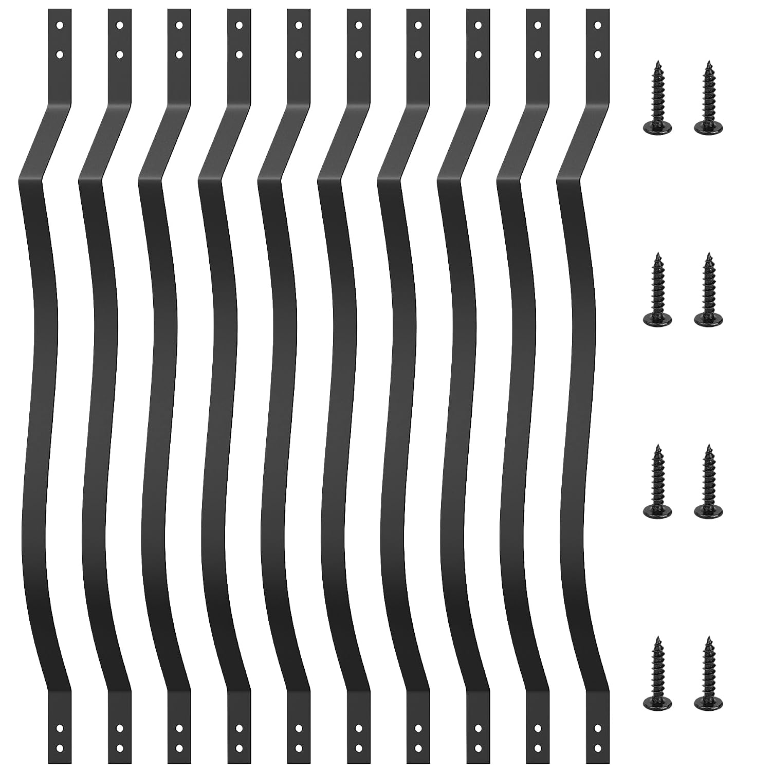 Akenow Metal Deck Balusters 51 Pack. 32.25 x 1 Deck Spindles with Screws. Heavy Duty Wave Arc Baluster. Porch Railing Kit for Outdoor Stair Deck Porch - Amazon.com