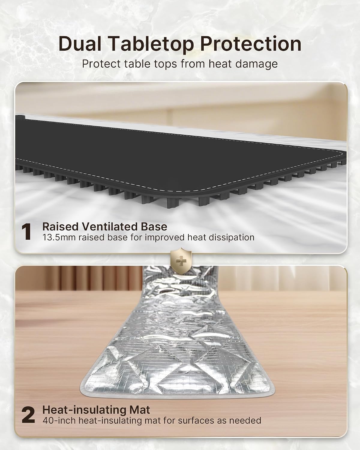 NUTCITY Warming Mat for Food Extra Large 40 x 15 with Insulation Pad | Fast & Even Heating with 7 Temperature Settings and 8H Timer Chafing Dishes for Parties. Gatherings and Daily Dining