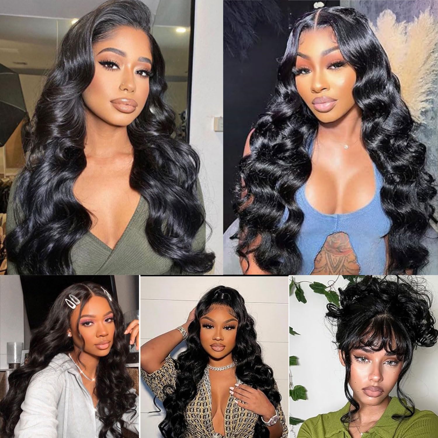Body Wave Bundles Human Hair 12A Human Hair Bundles Unprocessed Brazilian Virgin Hair 3 Bundle Weave Extensions Human Hair Natural Black Color Bundles 24 26 28 Inch