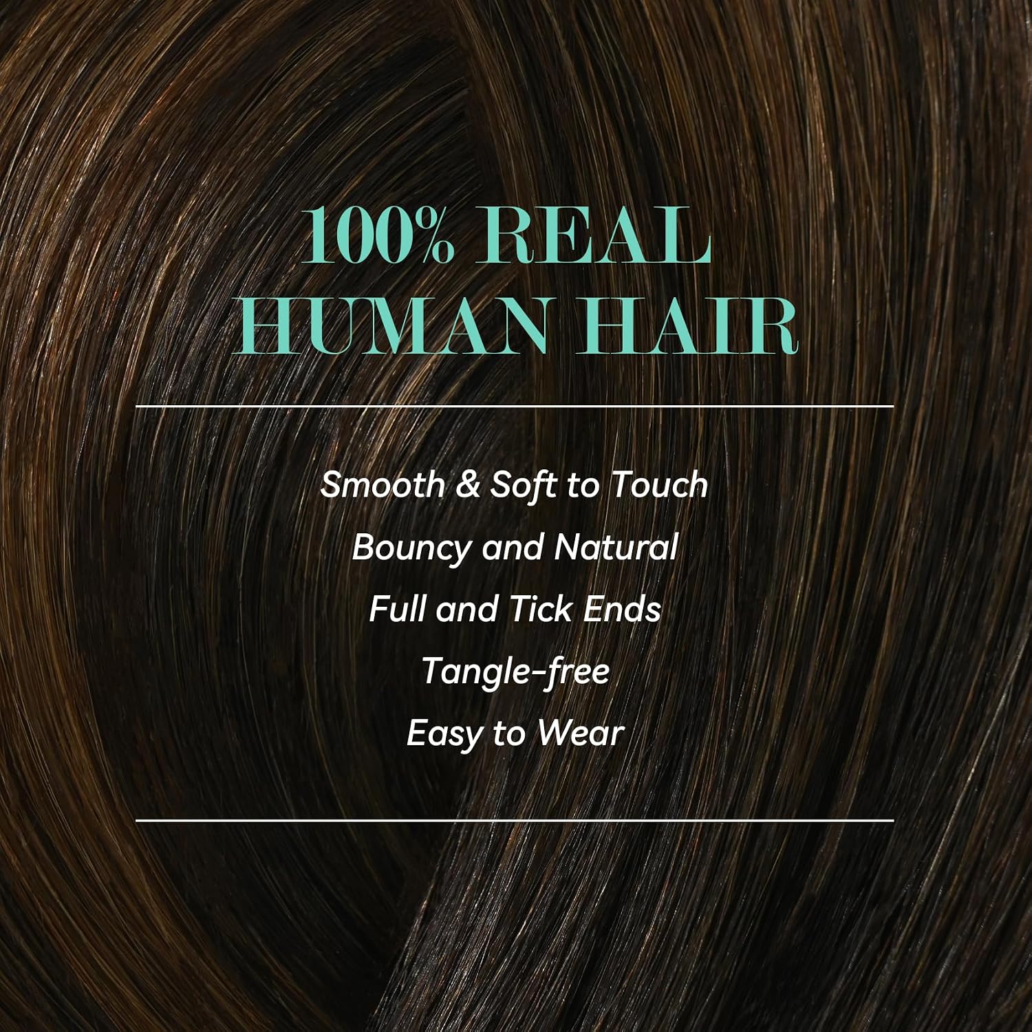 Ukira Balayage Hair Extensions for Women Real Human Hair. 20 Inch 120g 7pcs 2/6/2 Dark Brown to Chestnut Brown Clip in Hair Extensions. Natural Straight Remy Human Hair Clip in Extensions