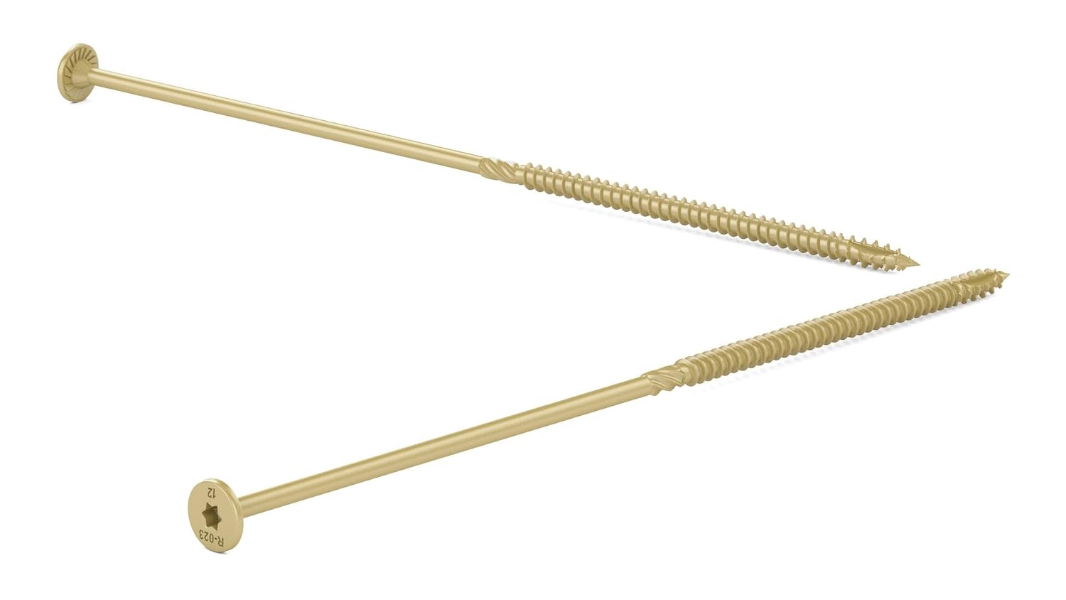 PWR Drive CST Series (50 Pack) 3/8 inch x 12 inch Structural Wood Screws for Outdoor Decks and General Construction. Rustproof Finish. T-40 Star Bit Included. FTC17GO3812L