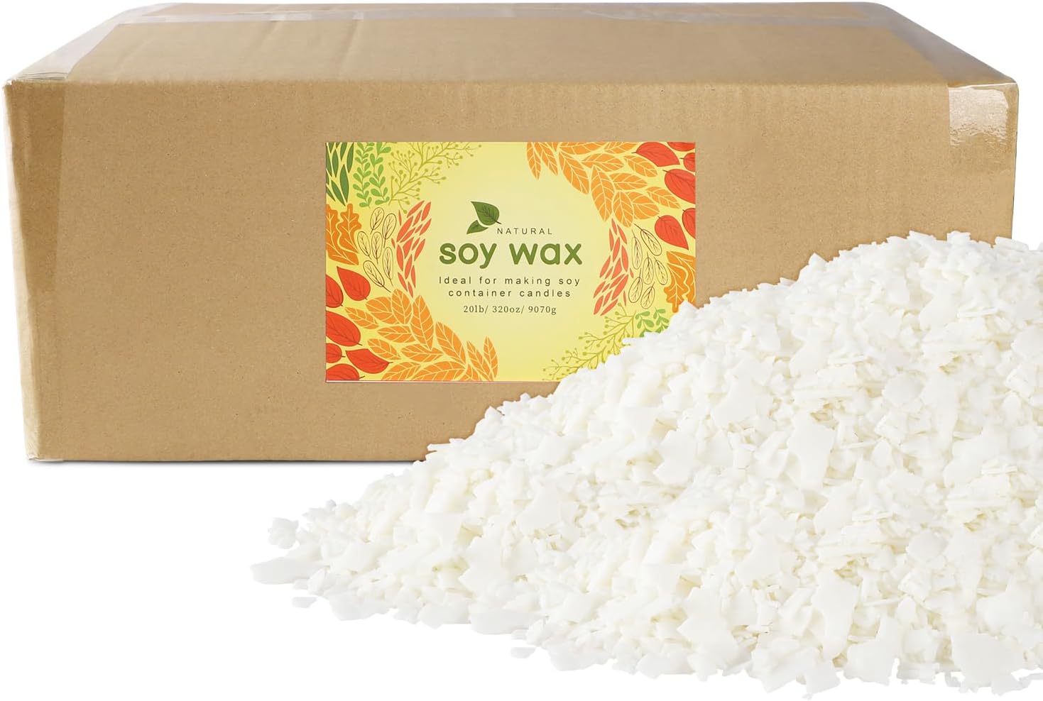 Pure Soy Wax for Making Candle - Pure Nature DIY Soy Wax Flakes -20 Pound Bag…