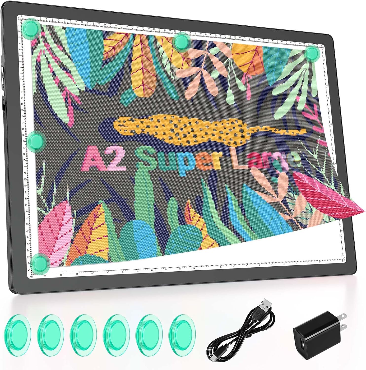 Rechargeable A2 Extra Large Diamond Art Light Pad with Magnetic Attraction | 25.2x18.4 Bawaslom LED Light Board with 5000mAh Battery.Lightbox for Diamond Painting.Tracing.Drawing.Vinyl Weeding