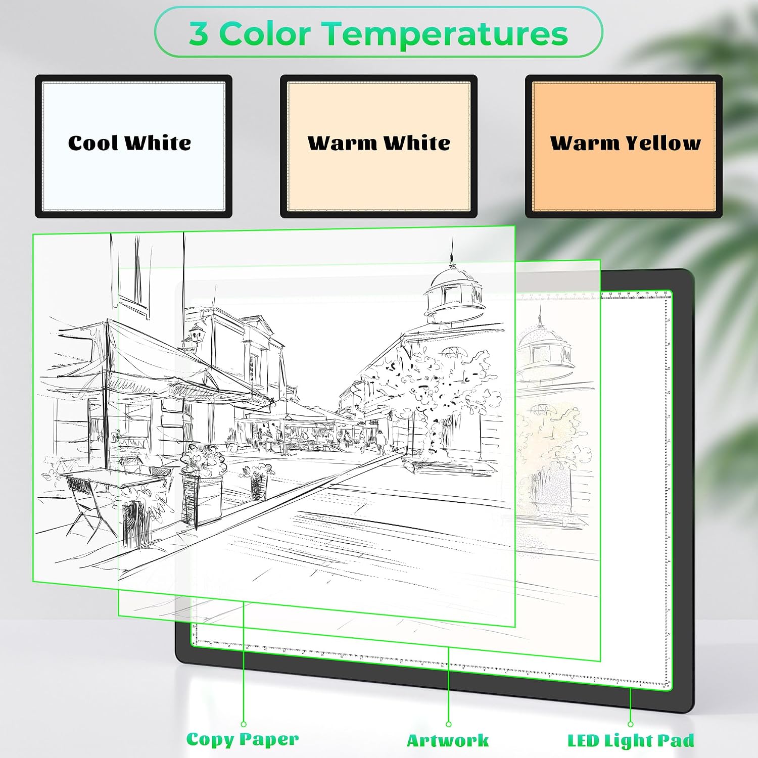 Rechargeable A2 Extra Large Diamond Art Light Pad with Magnetic Attraction | 25.2x18.4 Bawaslom LED Light Board with 5000mAh Battery.Lightbox for Diamond Painting.Tracing.Drawing.Vinyl Weeding