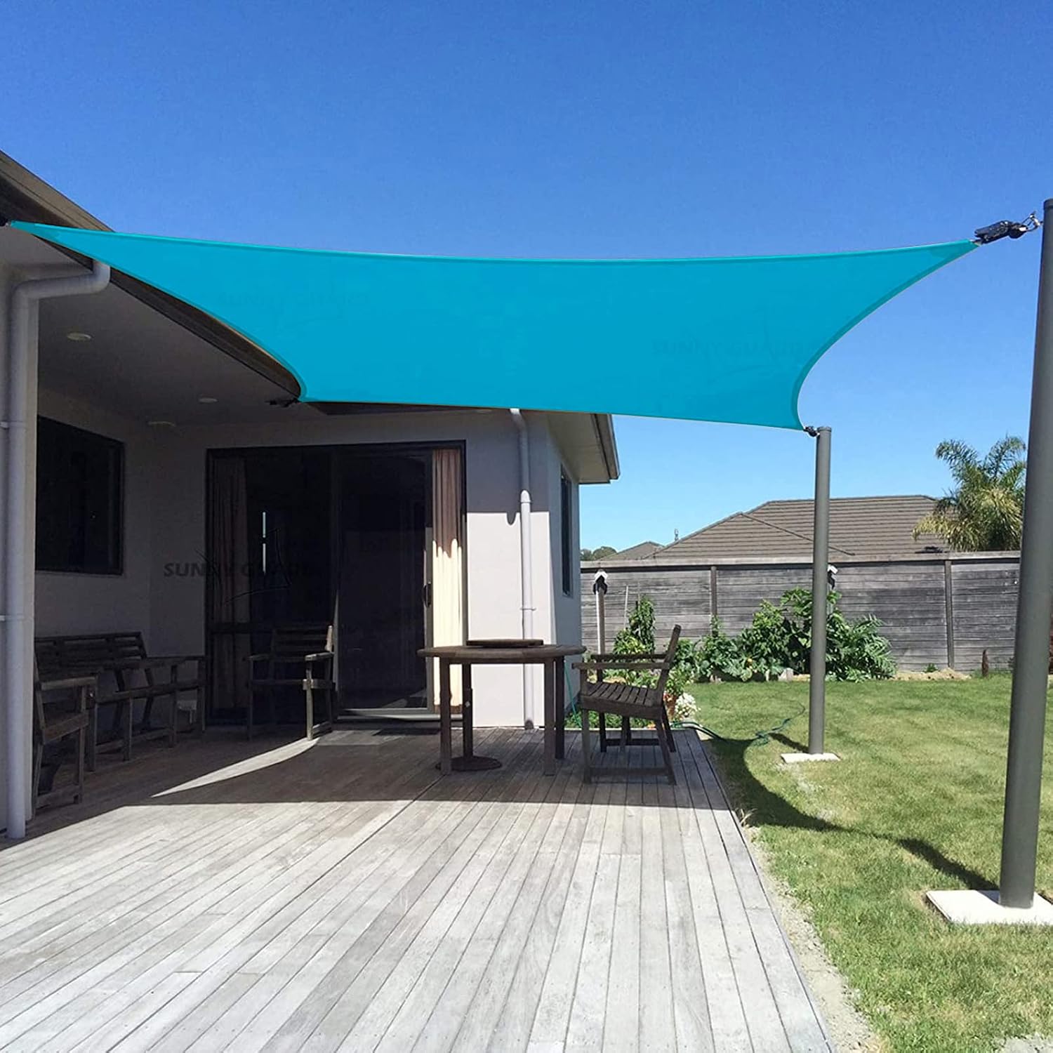 SUNNY GUARD 20' x 26' Rectangle Shade Sail 95% UV Block Outdoor Canopy | Sun shade sail canopy for backyard. patio. garden. deck. pergola with UV protection and cooling shade. customizable