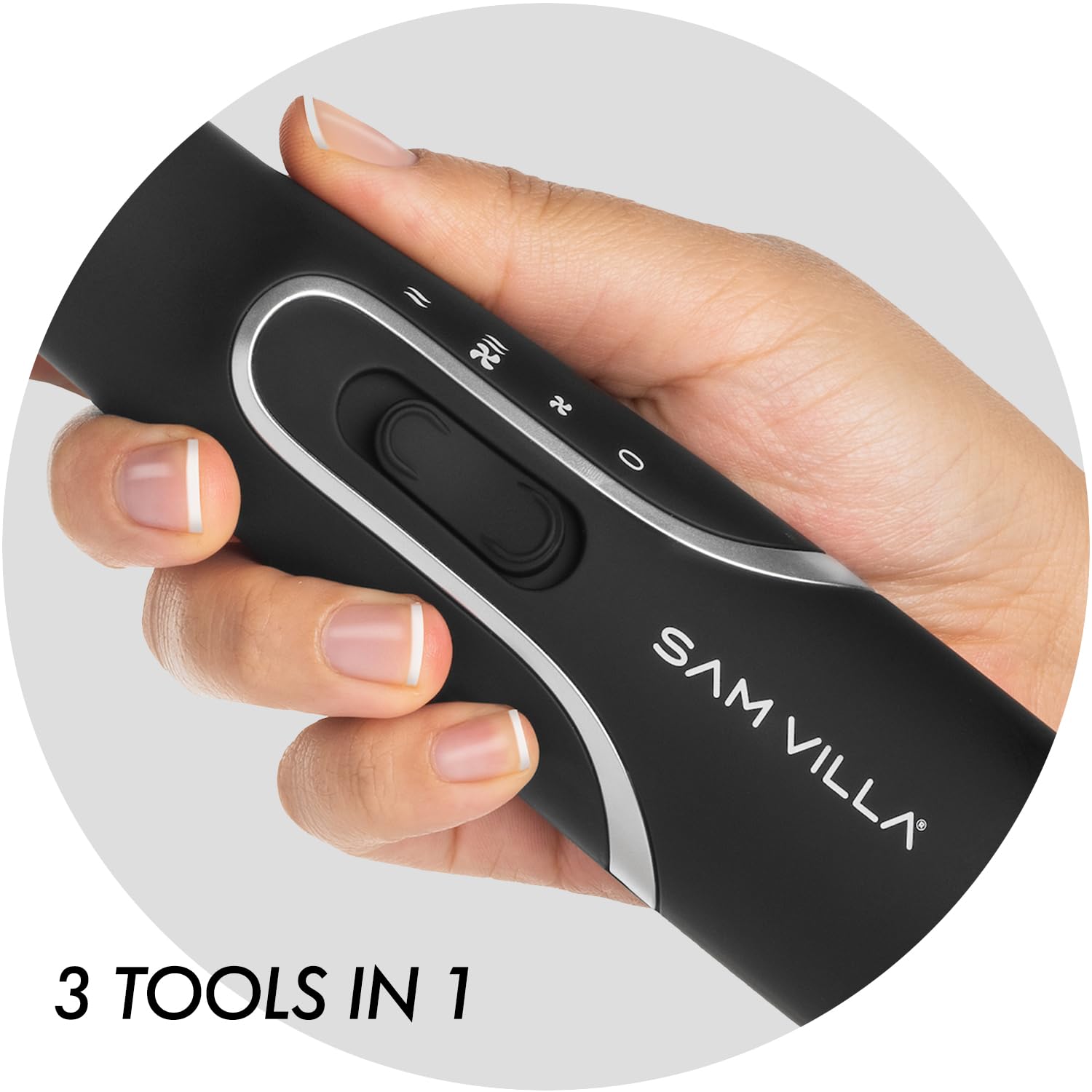 Sam Villa Pro Results 3-in-1 Blow Dryer Brush Straightener & Blowout Brush