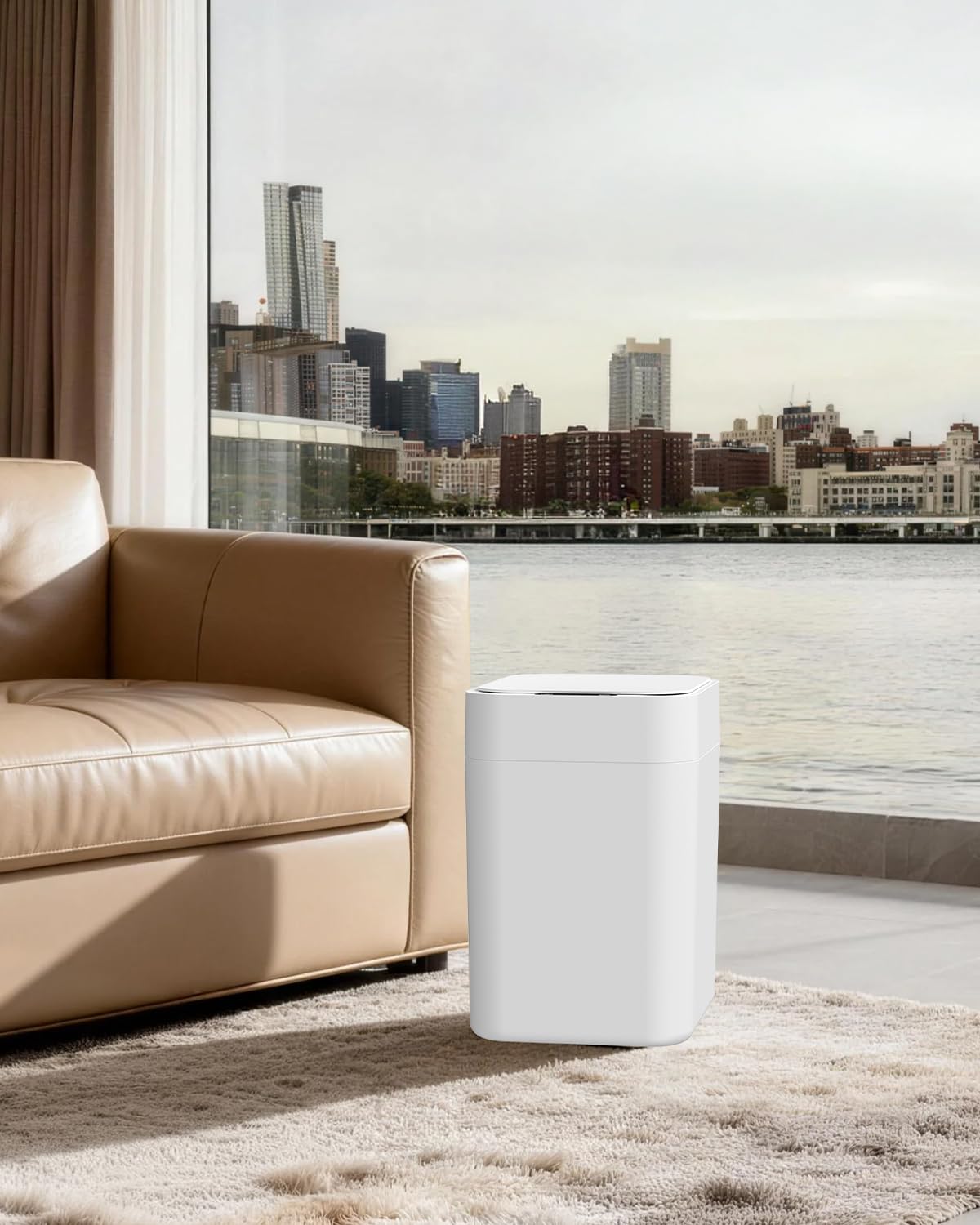 WITBOX V1 Self-Sealing & Self-Changing Automatic Trash Can. 5.3 Gallon (20L) Smart Trash Can Motion Sensor. Touchless Garbage Can with Lid for Kitchen. Bathroom. Bedroom. Office. Odor-Sealing Design