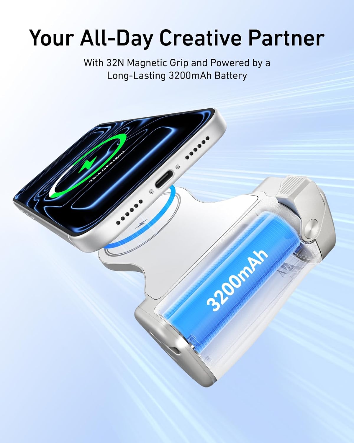 TELESIN Pro Shot Imaging Grip + Beauty Selfie Flash Light Bundle Kit | DSLR Style Feel. Ergonomic Grip. Strong Magnetic Hold | MagSafe Creator Kit for iPhone & Android | for Selfie. YouTube. Zoom Call