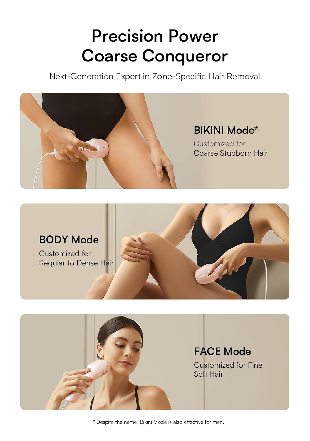 INIA HAUTE Pro Laser Hair Removal with Ice-Cooling Care for Women and Men | Painless at-Home. IPL Hair Remover for Coarse Hair. in Bikini All Body Areas. Latest Generation for Effective Results