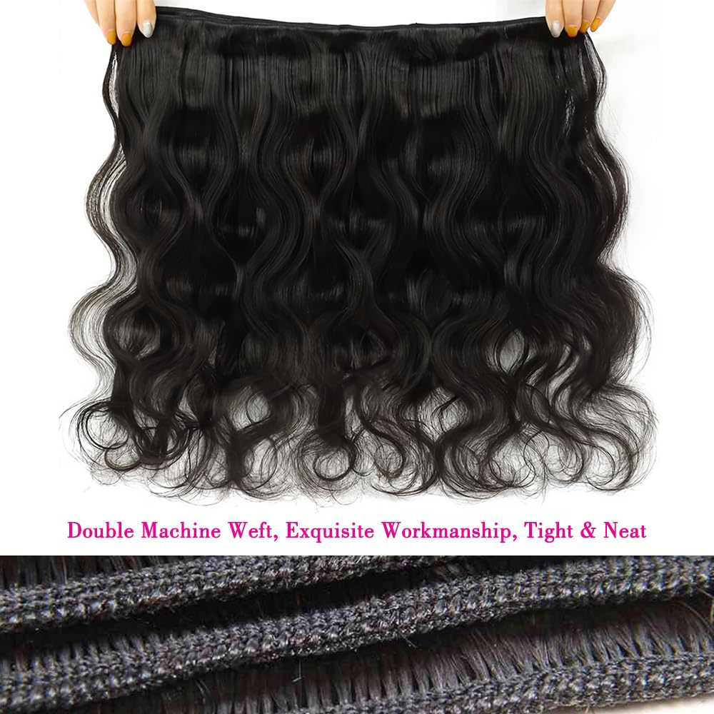 12A Human Hair Bundles 18 18 18 18 Inch Body Wave Bundles Human Hair 400g | Quick Weave Hair Bundles Wet and Wavy Bundles Human Hair Extensions 4 Pieces Deal Unprocessed Remy Brazilian Virgin Body Wave