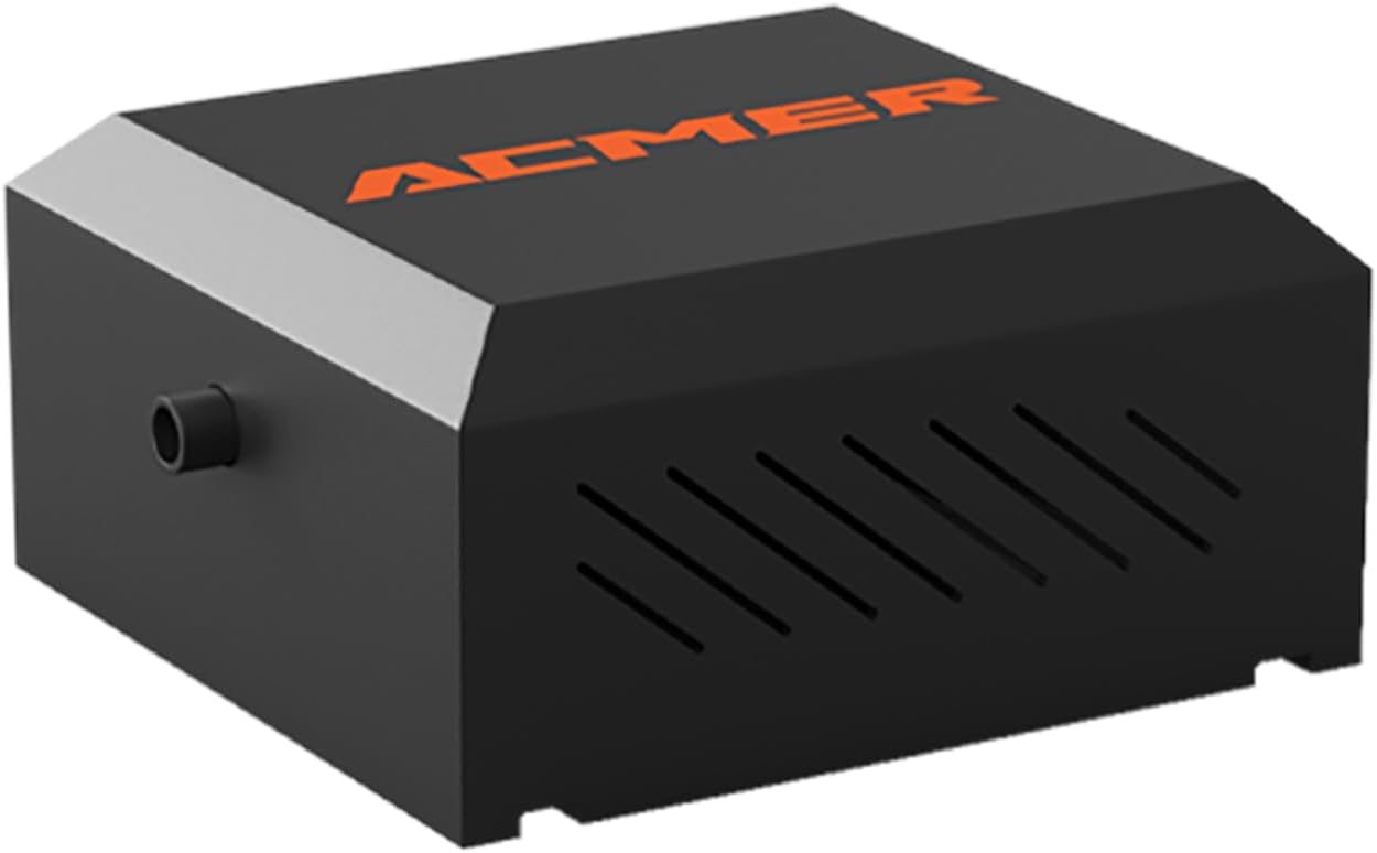 ACMER C4 Air Assist Pump Kit. 30L/Min Adjustable Airflow for Laser Engraver | Improves Cutting Precision. Reduces Smoke & Dust. Low Noise Air Assist System for S2. P1 S PRO Most Laser Cutter
