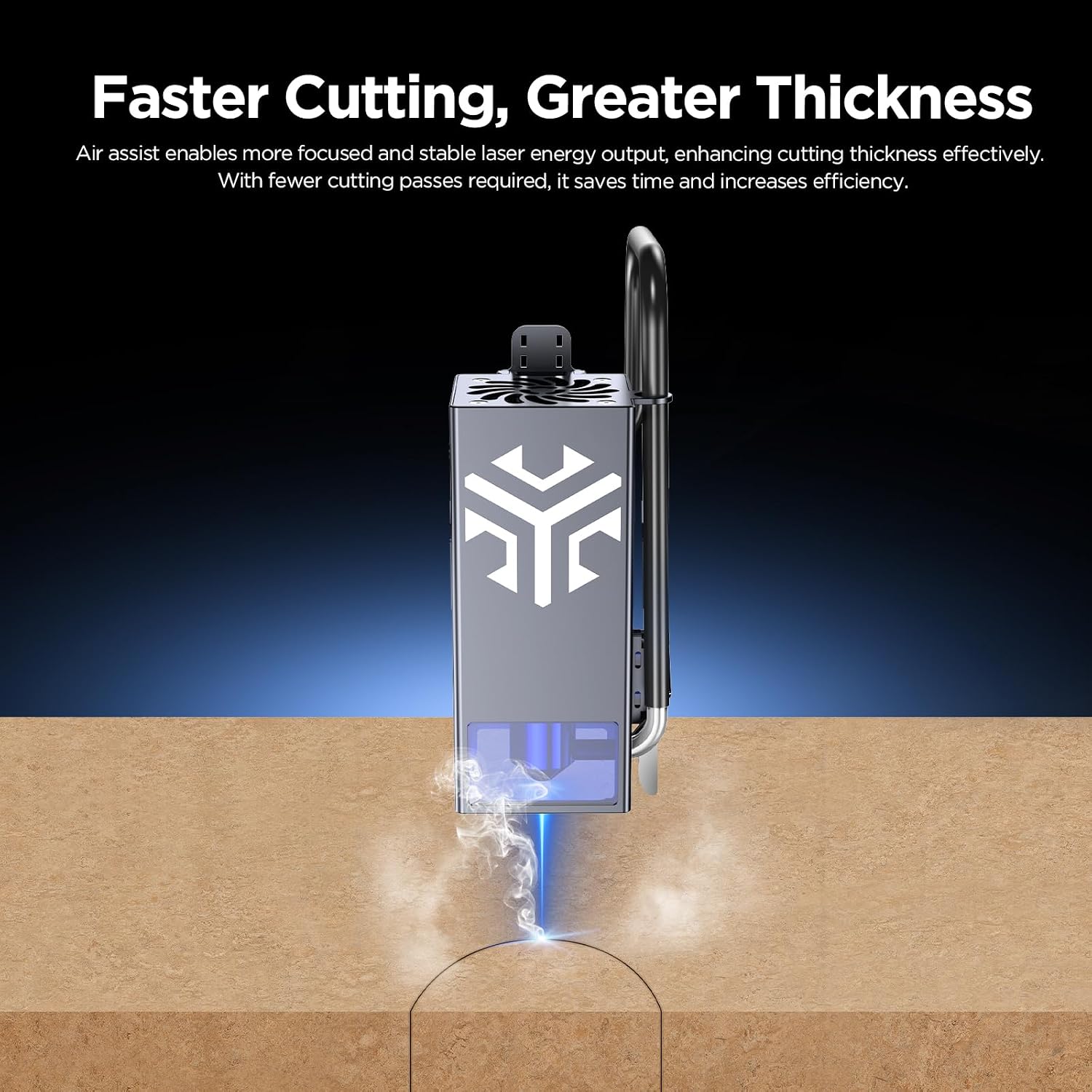 ACMER C4 Air Assist Pump Kit. 30L/Min Adjustable Airflow for Laser Engraver | Improves Cutting Precision. Reduces Smoke & Dust. Low Noise Air Assist System for S2. P1 S PRO Most Laser Cutter