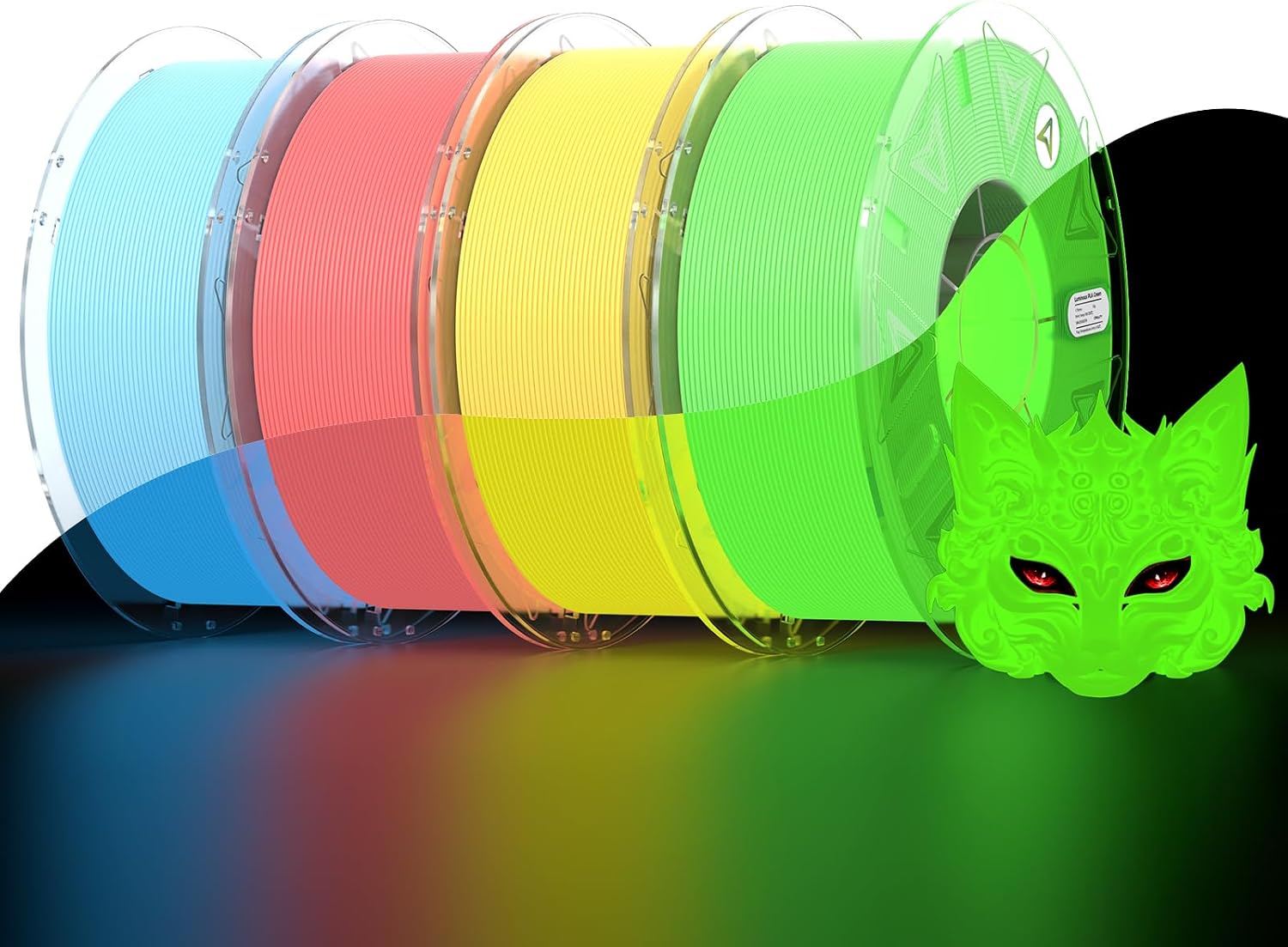 Creality RFID Hyper PLA Filament 1.75mm. Glow Green Yellow Blue Pink | 4KG 3D Printer Filament. High Speed 30-600mm/s. PLA Filament Support CFS. Fits for K2 Plus Combo and Most 3D Printers
