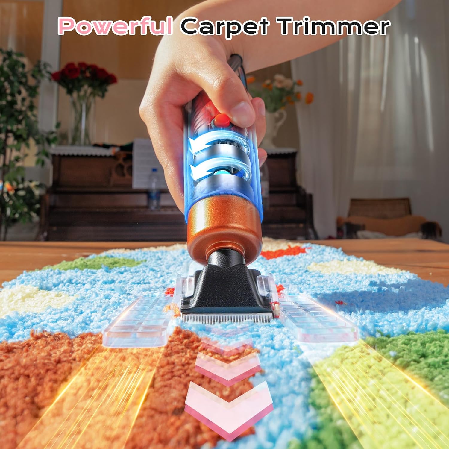 BESGEER Rug Tufting Gun with Carpet Trimmer Kit - Rug Tuft with Tufting Shears. 2 in 1 Cut & Loop Pile Carpet Gun and Carving Clippers. Tufting Machine kit for Beginners(Baby Pink) | Complete Tufting Machine Set for Beginners. Equipped with Carving Clippers for DIY Handmade Rug Making