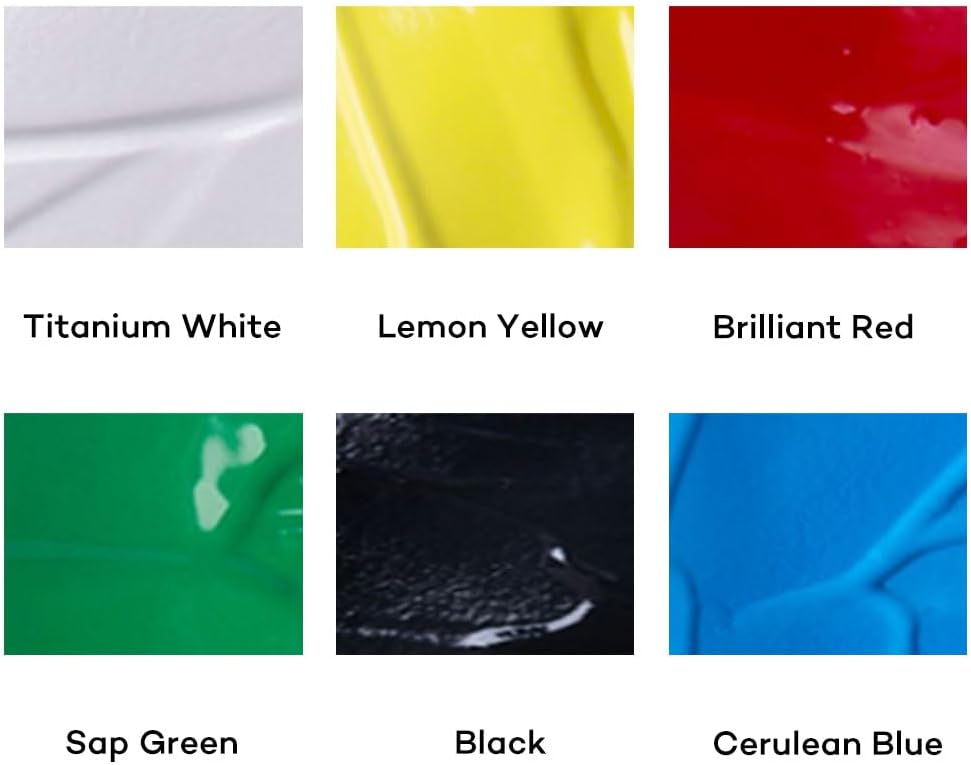 Mont Marte Discovery School Acrylic. 6 Basic Colors. 1/2 Gallon (2 Liter). Ideal for Students and Artists. Excellent Coverage and Fast Drying. Pump Lid Included
